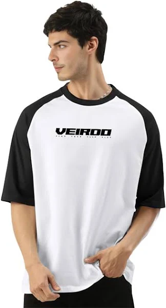 Veirdo Men's Oversized Loose Baggy Fit Raglan Sleeve T-Shirt